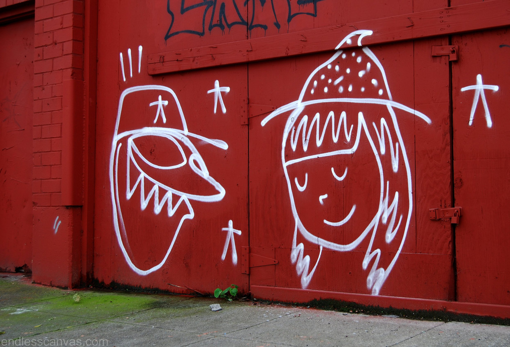 OddFellow Graffiti Characters in Oakland, CA. 